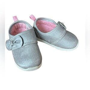 Carters silver metallic baby sneaker